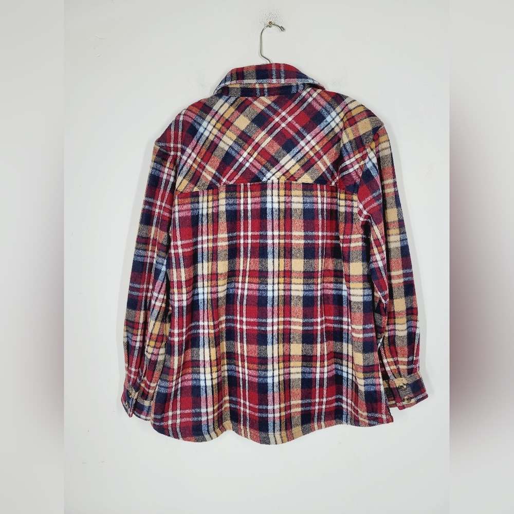 NWT Natural Reflections Red Plaid Shacket, Size Large - Picture 3 of 4